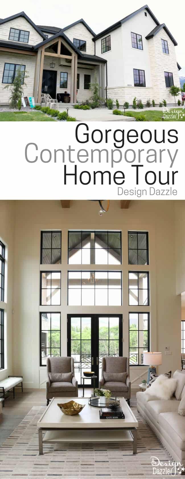 Gorgeous Contemporary Home Tour! Beautiful home decor ideas.  #homedecor | Design Dazzle