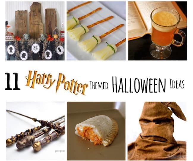 When it comes to the Halloween spirit, what better example could there be than Harry Potter? This post showcases 11 great Harry Potter themed ideas for you to try this Halloween season! #7 would be great Halloween decor and comes with free printables! #harrypotter #halloweendecorations || Design Dazzle