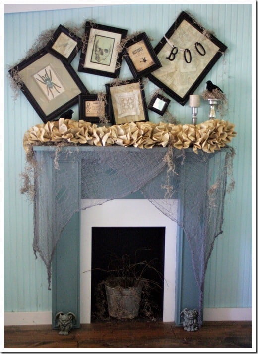 10 of my favorite Halloween mantle ideas that are elegant with a dash of spooky and a pinch of fun! | DIY halloween mantles | decorating for halloween | halloween home decor ideas | easy halloween mantle ideas | trendy halloween mantle decor || Design Dazzle