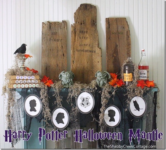 When it comes to the Halloween spirit, what better example could there be than Harry Potter? This post showcases 11 great Harry Potter themed ideas for you to try this Halloween season! #7 would be great Halloween decor and comes with free printables! #harrypotter #halloweendecorations || Design Dazzle