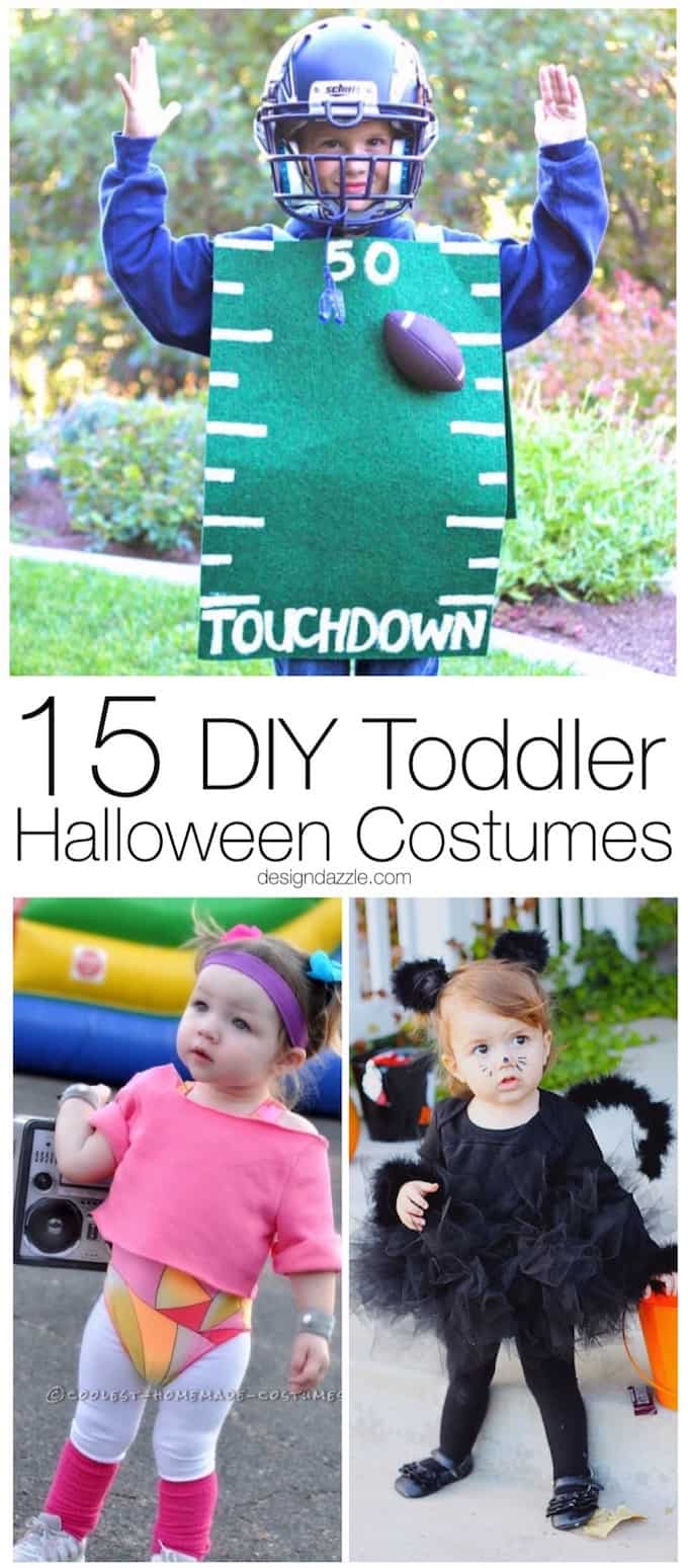 15 different toddler Halloween costumes that are not only DIY but simple to make and comfy for your little one! | DIY halloween costumes | easy halloween costume ideas for kids | halloween costumes for kids | DIY kids costumes || Design Dazzle