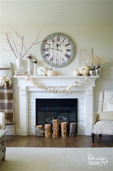 Easy Fall Themed Mantel | Design Dazzle