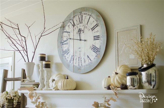 Easy Fall Themed Mantel | Design Dazzle