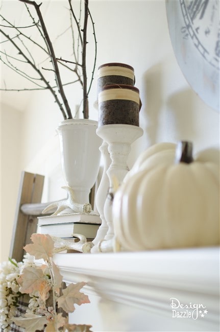 Easy Fall Themed Mantel | Design Dazzle