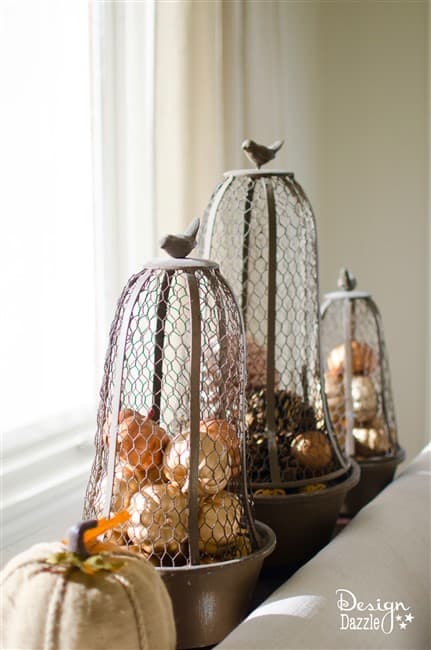 Easy Fall Themed Mantel | Design Dazzle