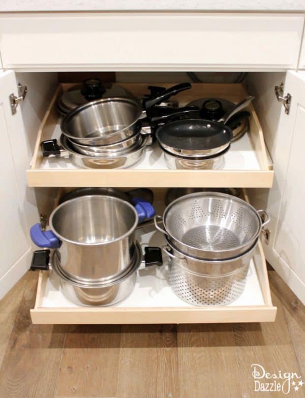 You will love all the Creative Hidden Kitchen Storage Solutions in this remodel! | Design Dazzle