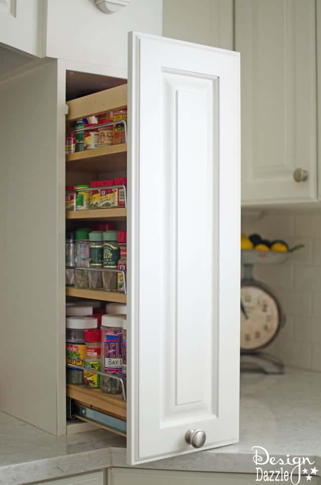 You will love all the Creative Hidden Kitchen Storage Solutions in this remodel! | Design Dazzle