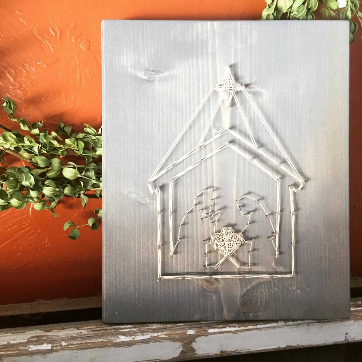 String Art Nativity DIY from Every String Attached - Design Dazzle