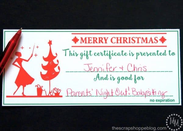 Need a last minute Christmas gift idea with meaning? Try these printable Christmas gift certificates!