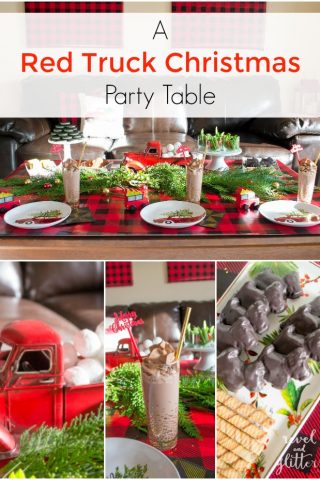 Create a Red Truck Christmas Party Table