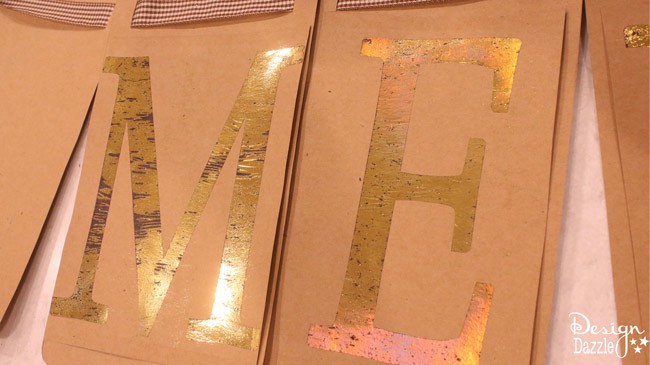 Gold Foil "Merry" banner by Design Dazzle