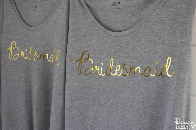 DIY Gold Foil Bridal T-Shirts Using The Cricut | Design Dazzle