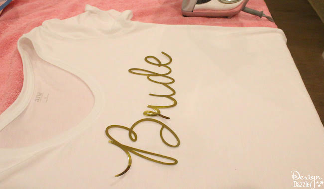 DIY Gold Foil Bridal T-Shirts Using The Cricut | Design Dazzle