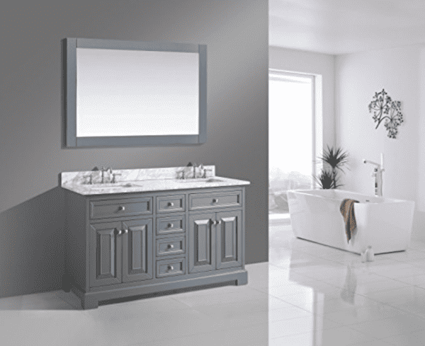 This post includes 20 trendy, stylish, and fun bathroom vanities of many different sizes and designs to fit any bathroom and decor style! | Design Dazzle