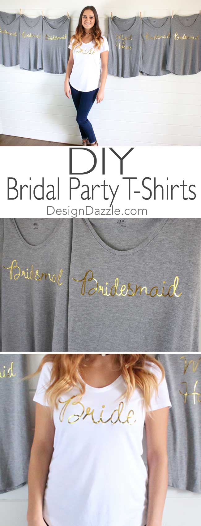 DIY these bridal party shirts with your Cricut Maker!  Creative diy gifts,  Diy bridal party, Diy crafts to sell