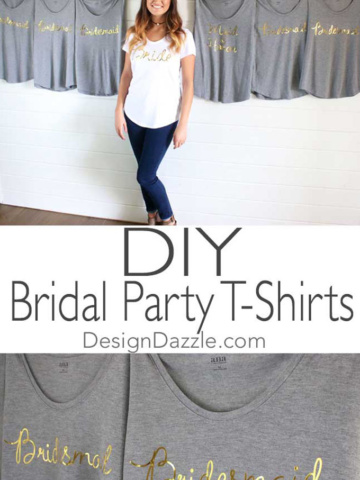 DIY Bridal party T-shirts | Design Dazzle