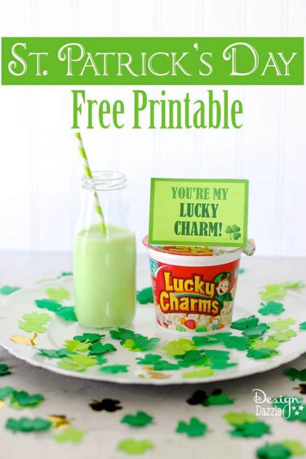 Whether you need cute St. Patty's Day decor or a handout to go with a classroom or neighbor treat, these completely FREE printables are the ones for you! | Design Dazzle