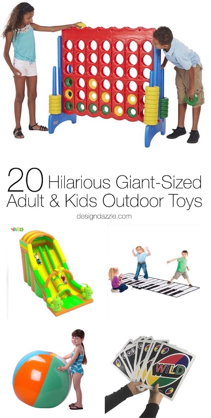  You can easily take an outdoor party from drab to fab with these 20 hilarious giant-sized adult and kids outdoor toys! | Design Dazzle