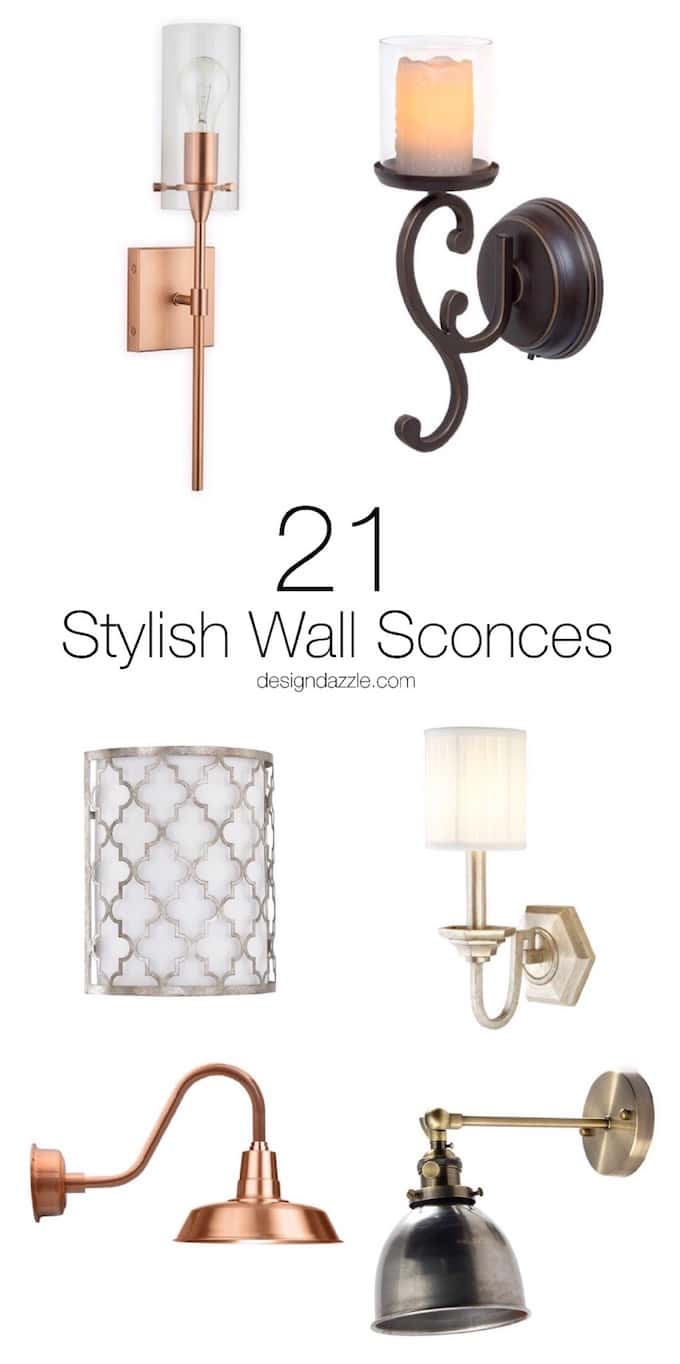 Using one of these 21 stylish wall sconces to make a bold statement in your home is the perfect way to upgrade your homes interior design on a dime. | Design Dazzle