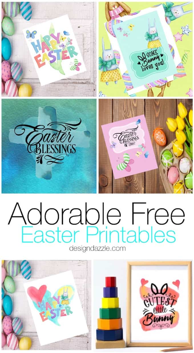 Free Easter Printables that will inspire Easter ideas, crafts, and decor on DesignDazzle.com #easter #eastercrafts