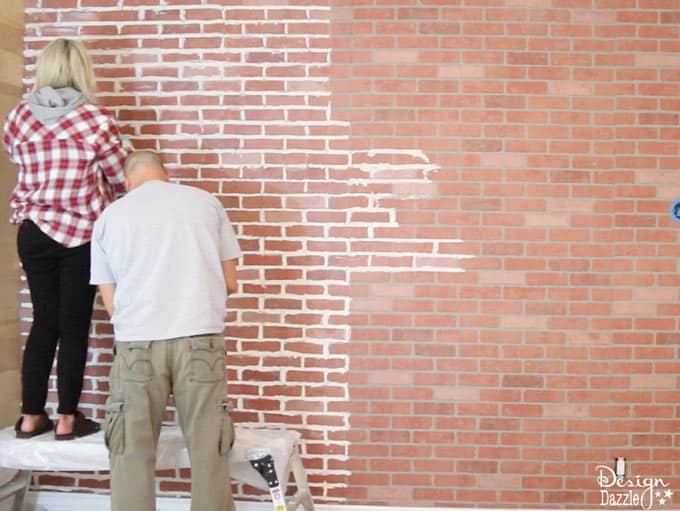 How to grout fake brick | Design Dazzle