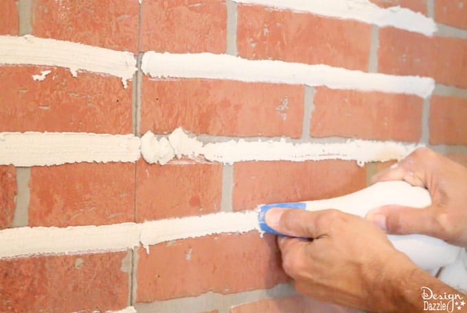 How to grout fake brick | Design Dazzle