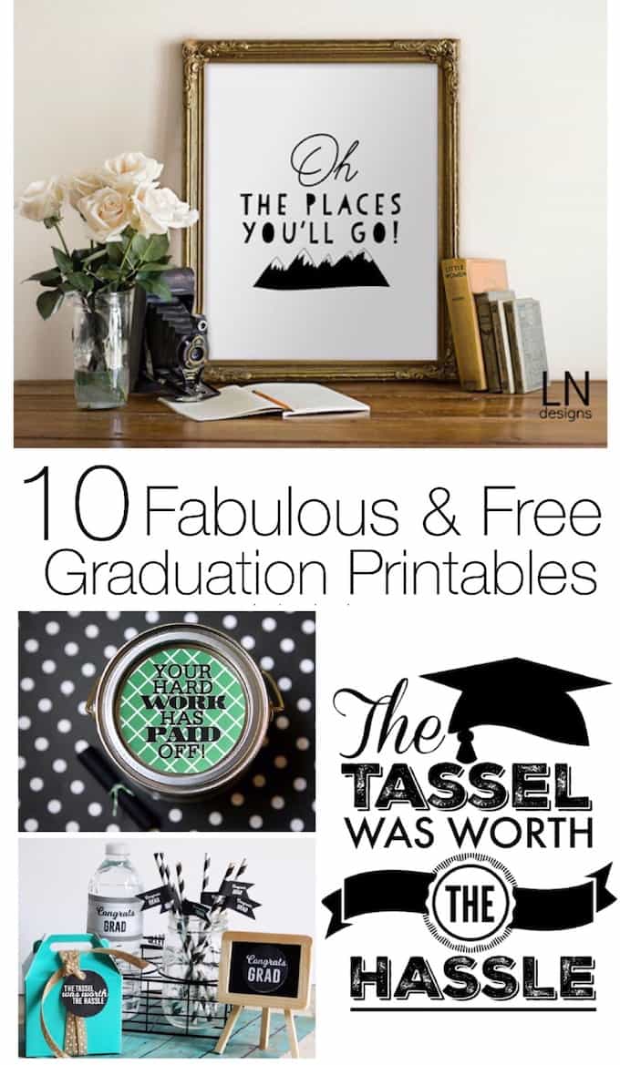 With these 15 fabulous free graduation printables you can find some easy ideas to put together a great party or invitation on a budget! | Design Dazzle 