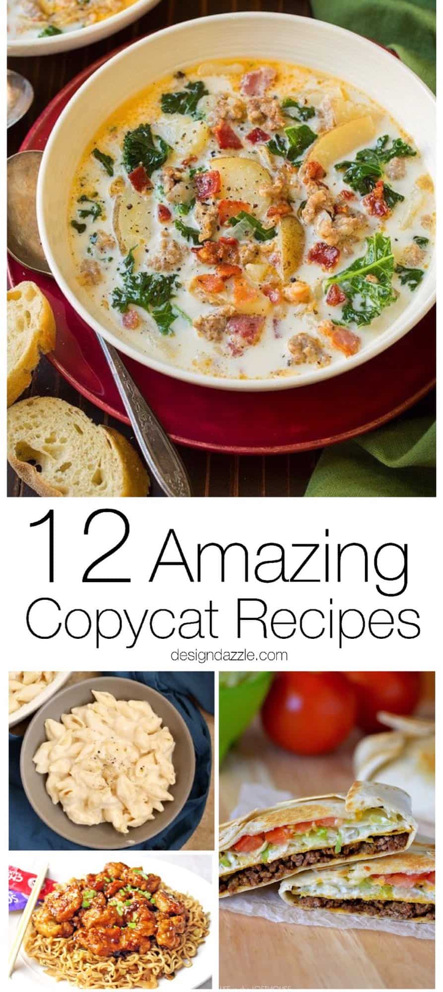 Thanks to these 12 delicious copycat recipes, you can recreate some of your favorite restaurant dishes right in the comfort of your own home! | Design Dazzle