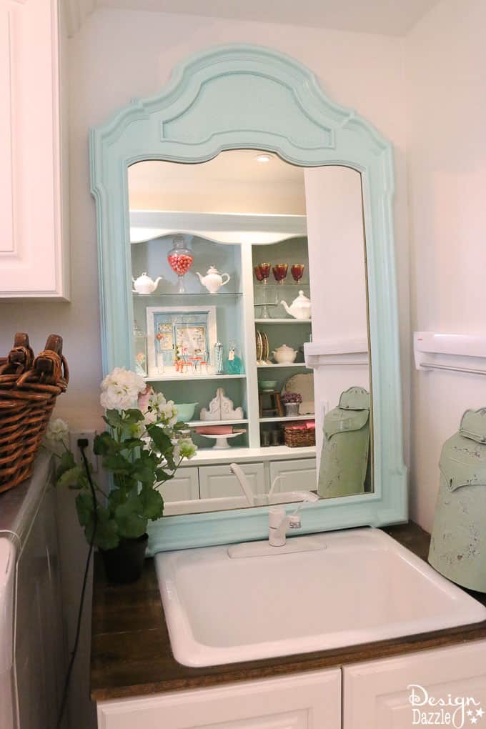 This post shows how I decorated with functional, practical, and organized decor in my Laundry Pantry Room combo. An organized laundry room is so important! | Design Dazzle