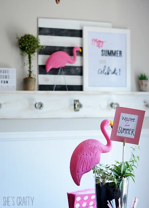 flamingo party, summer party, dinner party, easy party ideas
