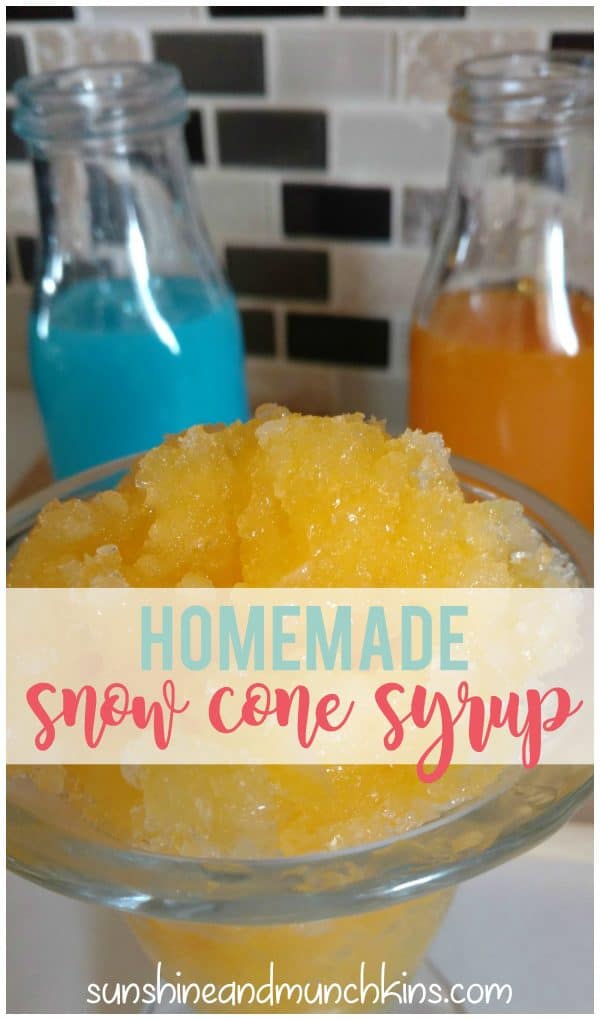 Homemade snow cone syrup is easy to make and tastes so much better than store bought!