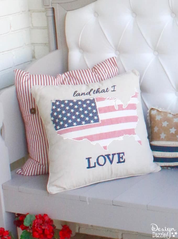 4th of July inspired front porch decor that is sure to make your head turn! Find all of these items in stores easily and have a happy 4th of July! 