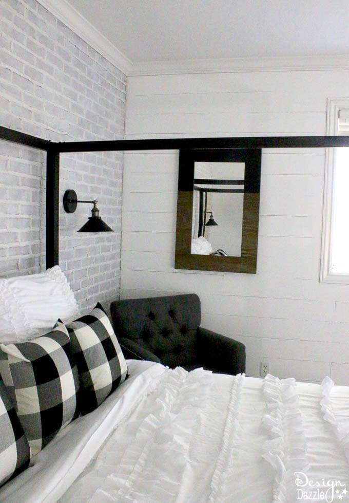 How to completely renovate a room with a modern farmhouse feel buying EVERYTHING (except the mattress) from Amazon and make it look absolutely gorgeous! | Design Dazzle