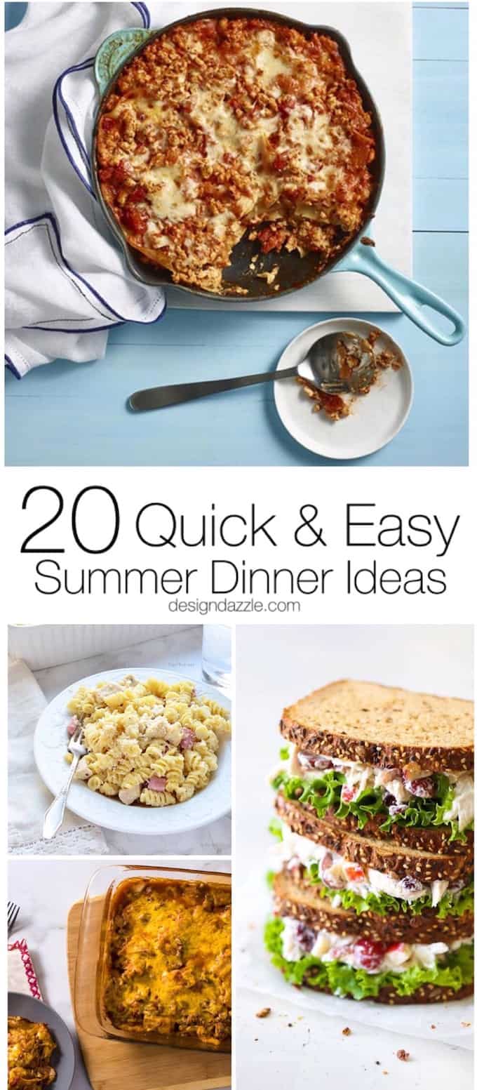 These 20 easy summer dinner ideas are not only made with the healthiest meat, they are easy, delicious, and kid approved! | Design Dazzle