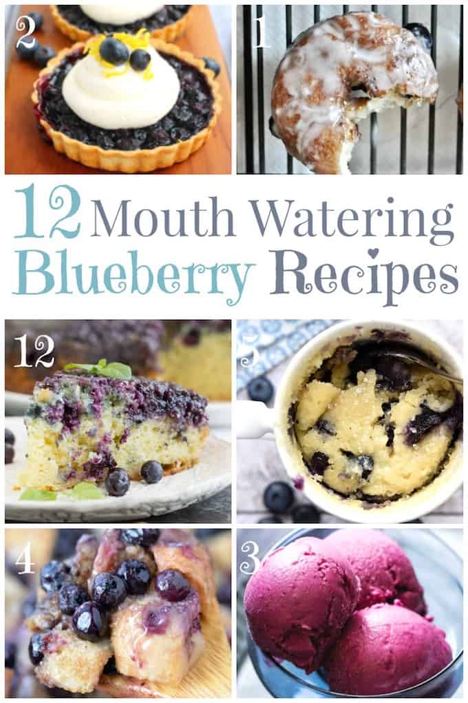 Blueberries are sweet and juicy, they are the perfect ingredient for just about any sweet treat! Check out these 12 Mouth Watering Blueberry Recipes. | Design Dazzle