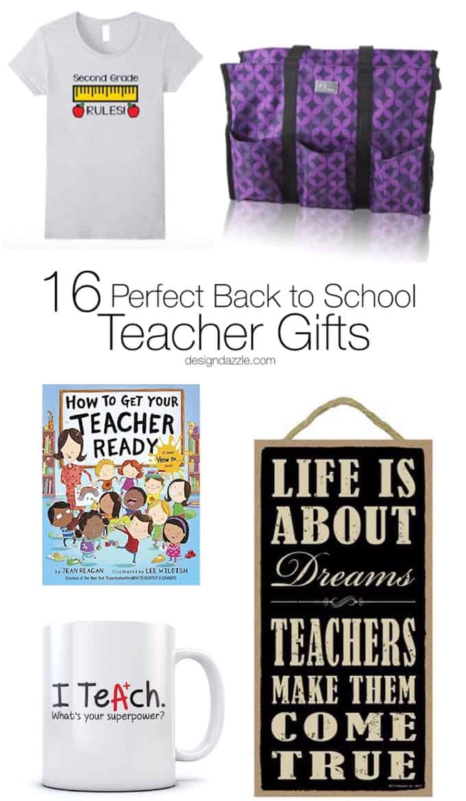 Teachers work so hard! This post has 16 of my favorite back to school teacher gifts that will be sure to put a smile on your their face! | Design Dazzle