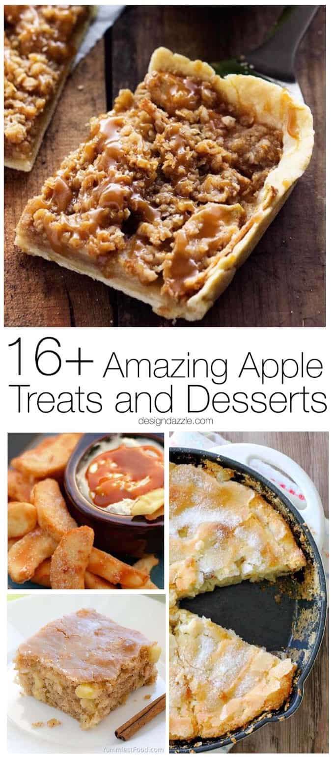 Apples are ripe and ready to be picked! Try out these delectable apple based desserts and treats this fall to take advantage of this favorite fall fruit! | homemade apple recipes | apple dessert recipes | fall dessert recipes | recipes using fresh apples | dessert recipes for fall || Design Dazzle