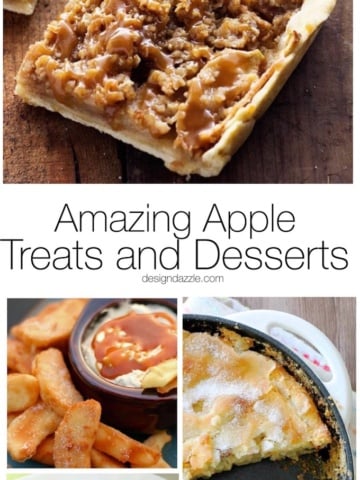 Apples are ripe and ready to be picked! Try out these delectable apple based desserts and treats this fall to take advantage of this favorite fall fruit! | homemade apple recipes | apple dessert recipes | fall dessert recipes | recipes using fresh apples | dessert recipes for fall || Design Dazzle