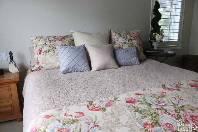 If you're looking for a bed that's inviting, comfy, and inexpensive then you've come to the right place! This post has the details of my favorite mattress. | Design Dazzle