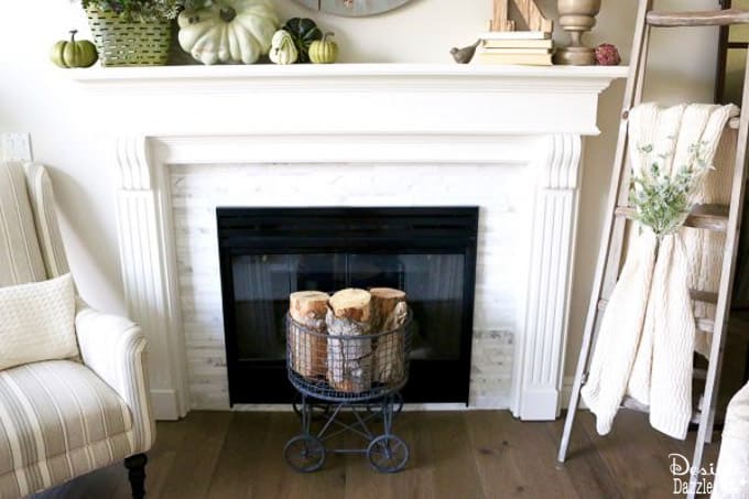 Create a unique fall mantel with incorporating beautiful and fun fall colors like greens, plums, lavender, blues, and sage. | decorating for fall | fall home decor tips | fall home decor ideas | fall decorating tips | fall mantel decor ideas | how to decorate a fall mantel || Design Dazzle
