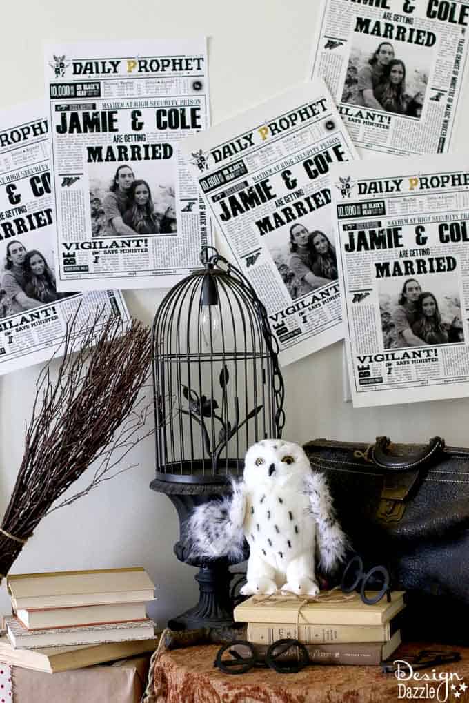 Is your bride to be a Harry Potter fanatic? This Harry Potter themed bridal shower will make her "Muggle to Mrs." dreams come true! | harry potter themed bridal shower | harry potter themed parties | bridal shower ideas | planning a bridal shower | themed bridal showers || Design Dazzle #harrypotter #bridalshower #themedbridalshower #themedparty 