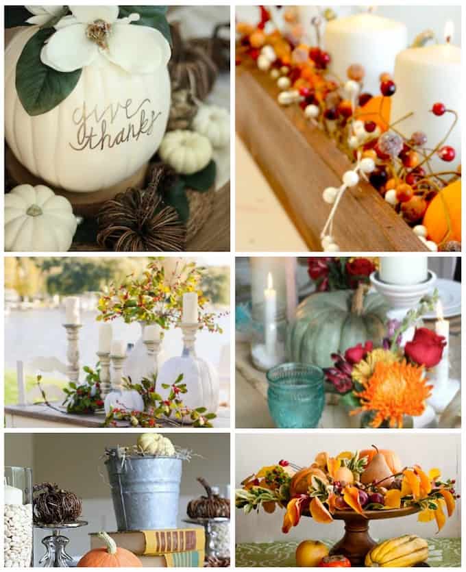 Here are 12 Beautiful DIY Thanksgiving Centerpieces to decorate our tables with when sharing our bounty with our loved ones this month! | thanksgiving centerpiece decor | thanksgiving home decor ideas | decorating for thanksgiving | centerpiece ideas for thanksgiving || Design Dazzle #thanksgivingdecor #thanksgiving #thanksgivingcenterpiece #holidaydecor