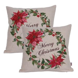 These 22 gorgeous Christmas pillows have a vintage vibe and are some of my very favorites that I have ever found. There isn't one pillow above $15! | Design Dazzle