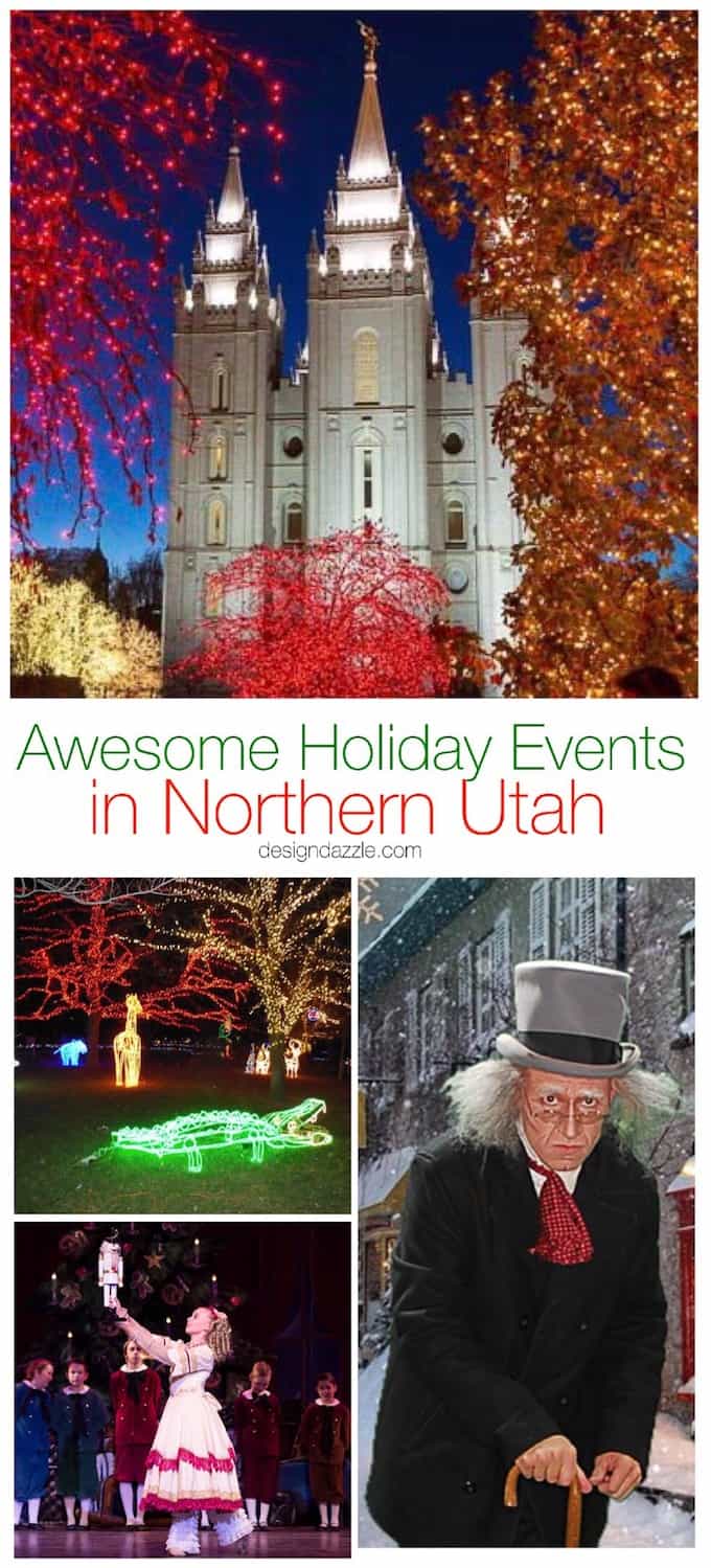 Here are 20 of the most magically-awesome events to do in Northern Utah during the Holiday season! Your family will love all of these events! | holiday fun in Utah | Utah family fun | fun holiday ideas for families in Utah | Christmas events in Utah || Design Dazzle #holidayevents #utahtravel #christmasevents #northernutah