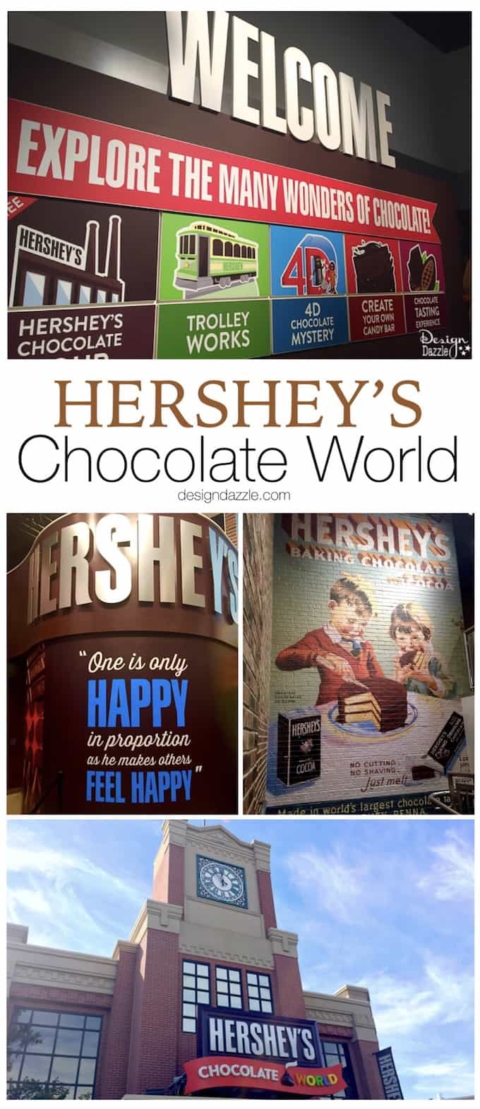 We made a stop in the town of Hershey, Pennsylvania. After visiting Hershey’s Chocolate World, I’m convinced this is definitely the sweetest place on earth! | Design Dazzle