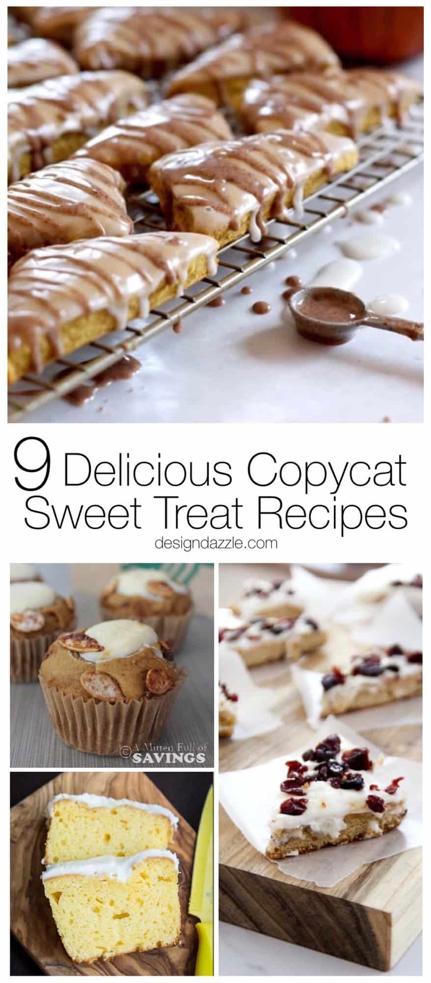 If you have a sweet tooth but don't always want to leave the house to get what you want then these 9 delicious copycat sweet treat recipes are for you! | Design Dazzle