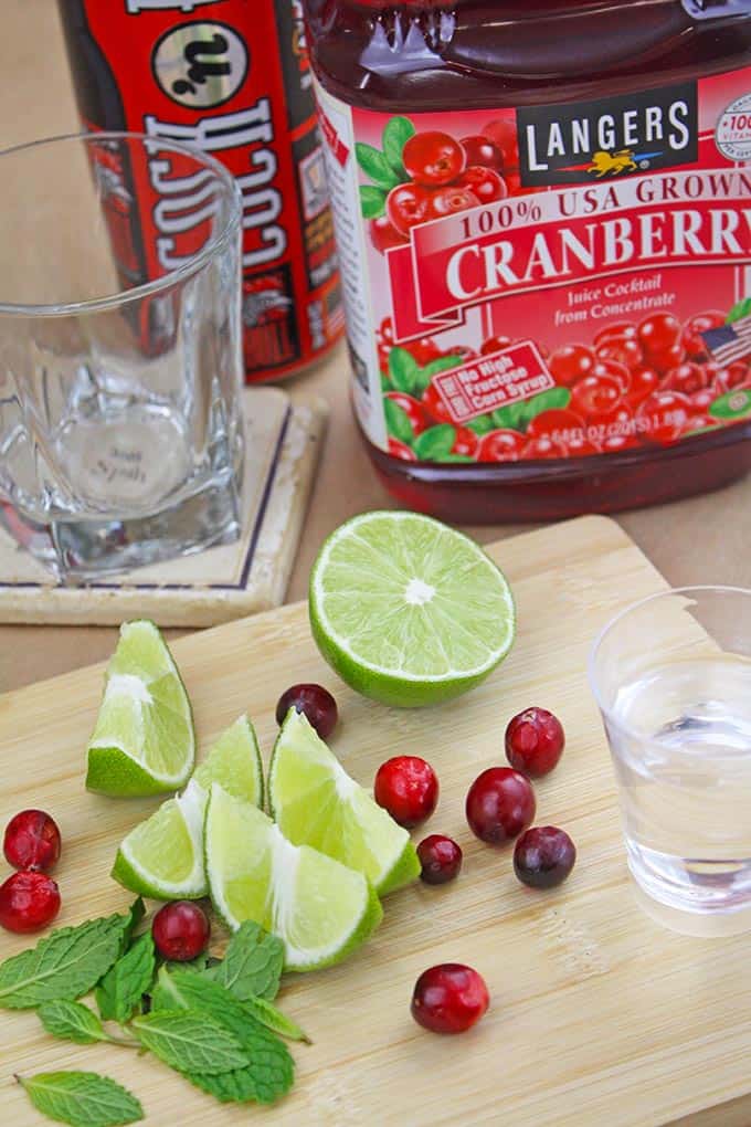 Cranberry and Ginger Beer Mistletoe Mojito