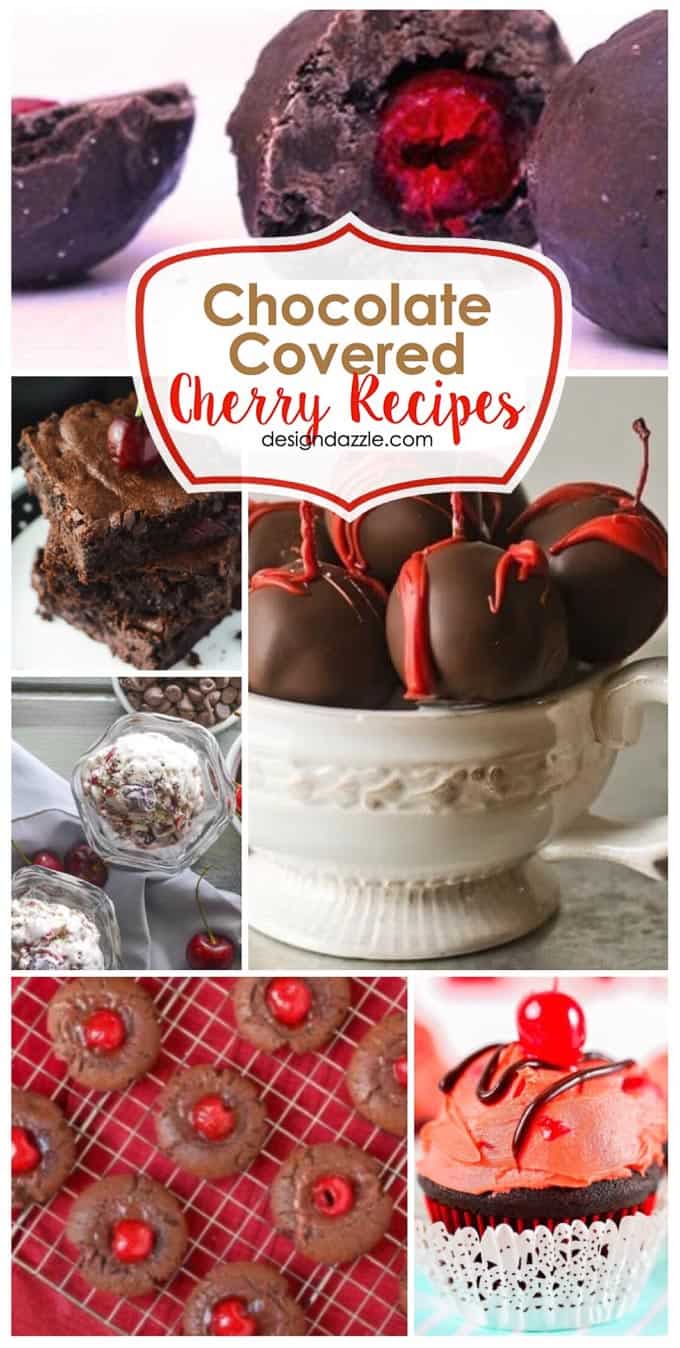 These 8 chocolate covered cherry recipes are delicious, decadent, and perfect for Valentine's Day! | Design Dazzle