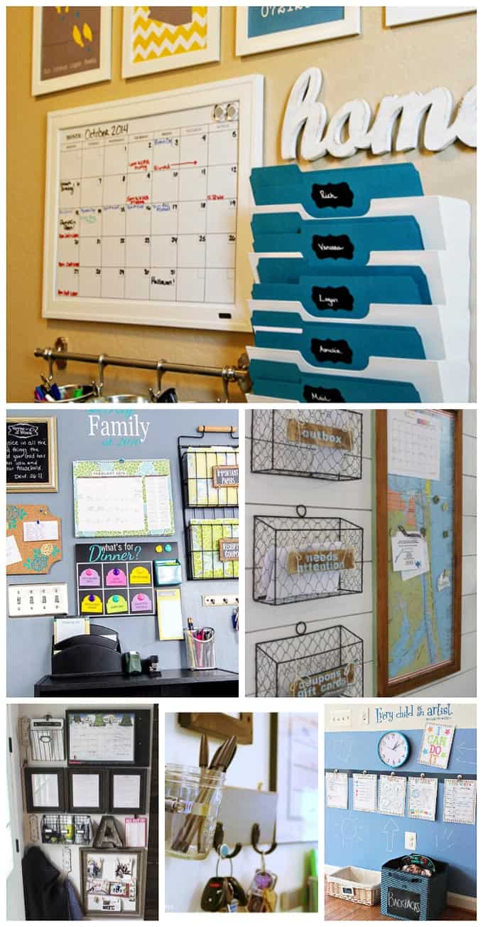 These 25 awesome command centers to organize your life will leave you feeling ready to tackle the day with vigor in no time! Organization Ideas, DIY, and Hacks for your home at Design Dazzle!| Design Dazzle