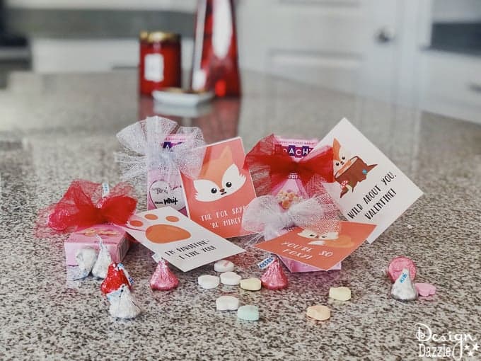 The expenses of buying Valentine's Day cards can really add up! These adorable Free Printable Foxy Valentines are the perfect solution! | Design Dazzles